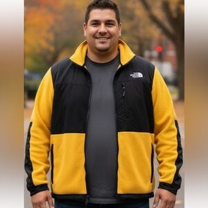 The North Face Black and Yellow Fleece Jacket